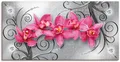 Produktbild: Artland Wandbild rosa Orchideen auf Ornamenten, Blumenbilder (1 St), als Alubild, Leinwandbild, Poster in verschied. Größen