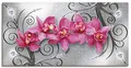Produktbild: ARTLAND Wanddeko Leinwand Bilder Wandbild 60x30 cm Querformat Abstrakte Bilder Pflanzen Blumen Blüte Orchideen Kunst Pink U1QT