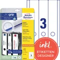 Produktbild: Ordnerrücken Etiketten AVERY Zweckform L4759-10 30 Stk 61x297mm A4 selbstklebend