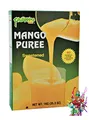 Produktbild: yoaxia ® - [ 1kg ] Philippine BRAND MangoPüree / Mango - Fruchtmark GESÜßT MANGO PUREE + ein kleines Glückspüppchen - Holzpüppchen