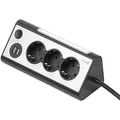 Produktbild: Böttcher-AG Tischsteckdose mit 1,4m Kabel, 3x Schuko, 2x USB-A, mit Schalter, LED Beleuchtung