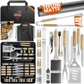 Produktbild: KESSER® Grillbesteck Set 37-teilig Grillzubehör aus rostfreiem Edelstahl Grillset mit Grillzange, Grillwender, 4in1 Grillspatel, Grillgabel, Grill-Spieß, Thermometer, Korkenzieher, Grillmatte & Tasche
