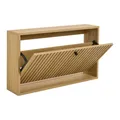 Produktbild: Schuhschrank Schuhregal Hängeschrank Schuhablage 71x14x43 cm braun schwarz Deko