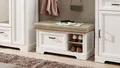 Produktbild: Bank Jasmin Schuhschrank Flurmöbel mit Kissen Pinie hell und Artisan Eiche 93x49