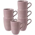 Produktbild: Seltmann Weiden Beat Color Glaze Kaffeebecher 350 ml 6er Set Altrosa - DS
