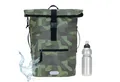 Produktbild: ELEPHANT Freizeitrucksack Time Bag aus Plane, Rucksack Laptoprucksack Daypack wasserabweisend + Trinkflasche