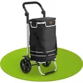 Produktbild: Juskys Einkaufstrolley 3in1 mit 2 Rollen für Shopping - 56 L Tasche - Schwarz - Schwarz