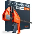 Produktbild: Presch Einhandzwinge 450mm – Schnellspannzwinge mit 150kg Spannkraft