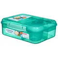 Produktbild: Sistema Bento Box LUNCH Aufbewahrungdose mit Fächern | 1,65 L Lunchbox mit auslaufsicherem Joghurt- /Fruchtbehälter | BPA-frei