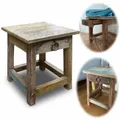 Produktbild: Vintage Holz Nachttisch Schublade 30cm ♻️ Recycelt Nachtschrank Nachtkommode