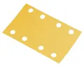 Produktbild: MIRKA Streifen Gold 81 x 133 mm Klett P120 8-fach gelocht (50 St)