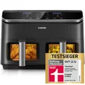 Produktbild: Cosori Dual Basket, Heißluftfritteuse, 2 Kammern, 8,5 Liter XXL Airfryer, 8 in 1 Funktionen, Sichtfenster, 50+Online Rezepte