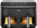 Produktbild: Cosori Doppel-Heißluftfritteuse CAF-R901-AEU Heißluft-Fritteuse 1.75kW Schwarz, Silber