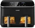 Produktbild: Cosori CAF-R901-AEU Dual Basket Ölfreie Fritteuse, schwarz, 8,5 l