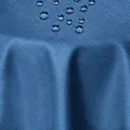 Produktbild: DecoHomeTextil Leinen Optik Tischdecke, Oval 135 x 180 cm Dunkelblau, wasserabweisend, fleckenabweisend, abwaschbar, Lotuseffekt, bügelfrei