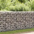 Produktbild: vidaXL Gabionenwand mit Abdeckung Verzinkter Stahl 600×30×150 cm NEU