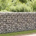 Produktbild: Gabionenwand Verzinkter Stahl 600×30×150 cm Gabionenzaun Drahtkorb Steinmauer