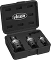 Produktbild: Vigor Kraft-Gelenk Satz (Vierkant 6,3 mm (1/4 Zoll), 10 mm (3/8 Zoll), 12,5 mm (1/2 Zoll), 25° Schwenkwinkel) V5505