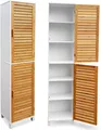 Produktbild: osoltus Badregal Hochschrank 190cm Wandschrank Bambus Aarhus