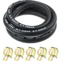 Produktbild: Kraftstoffschlauch 6mm Benzinschlauch 1m mit 5 Schlauchschellen Gasleitung