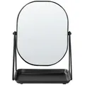 Produktbild: Beliani Kosmetikspiegel, Schwarz, Metall, Oval, 31x15x24 cm, Spiegel, Schminkspiegel