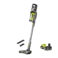 Produktbild: RYOBI 18 V ONE+ Brushless Akku-Staubsauger RSVS18BL-1C40G, 90 AW Saugleistung, bürstenloser Motor, inkl. 4,0 Ah Akku und 2,0 A Ladegerät, Anthrazit