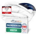 Produktbild: DormiGood Daunendecke 155x220 Winter - Made in Germany - 100% Extraweiche Daunen - Kuschelige Winterdecke 155x220 - Oeko-TEX zertifizierte Federbettdecke 155x220cm - Bettdecke warm 155x220cm