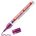 Produktbild: edding 3000 Permanentmarker - rotviolett (lila) - 1 Stift - Rund-Spitze 1,5-3 mm - schnell trocknender Permanent Marker - wasserfest wischfest - für Karton Kunststoff Holz Metall - Universalmarker