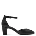 Produktbild: Tamaris Damen Pumps Leder Fesselriemen stoßdämpfender Blockabsatz 1-22401-42, Größe:39 EU, Farbe:Schwarz