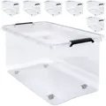 Produktbild: Aufbewahrungsbox 6er-Set Transparent 60x40x35cm 60L stapelbar