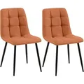 Produktbild: 2er Set Esszimmerstuhl Tilde Orange Stoff