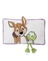 Produktbild: NICI Kissen Rehbock René Roebuck & Frosch Fridolin Frog 43x25cm - weiß - Flauschiges Kuscheltierkissen für Kinder und Erwachsene, Plüschkissen ideal für Zuhause, Kindergarten oder unterwegs | 62282