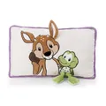 Produktbild: Rechteckiges Kissen Rehbock René Roebuck & Frosch Fridolin Frog NICI GREEN