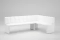 Produktbild: Eckbank Bank Küchenbank  -Ruth L -Kunstleder Weiss 168 x 128 cm