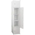 Produktbild: Kleiderschrank Modularer, Bücherregal, 5 Fachböden, weiß - Weiß