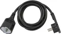 Produktbild: Brennenstuhl Kunststoff Verlängerungskabel Flachstecker IP 20 Kabel 2m schwarz