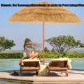 Produktbild: 200cm Sonnenschirm Hawaii Strandschirm Reisstroh Marktschirm Gartenschirm neigbar Terrassenschirm für Garten, Strand, Outdoor - Costway