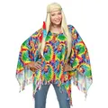 Produktbild: W WIDMANN MILANO Party Fashion - Kostüm psychedelic Hippe, Flower Power, Poncho, Stirnband, Karneval, Mottoparty
