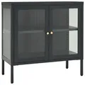 Produktbild: vidaXL Sideboard Anthrazit 70x35x70 cm Stahl und Glas