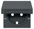 Produktbild: Gira 492228 Abdeckung für SCHUKO-Steckdose 16 A 250 V~ mit Klappdeckel System 55