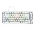 Produktbild: Sharkoon SKILLER SGK25 - 75% Layout, Hot-Swap Huano Red Switches geschmiert, RGB-Beleuchtung, QWERTZ-Layout, weiß