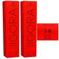 Produktbild: Schwarzkopf Igora Royal 2 x 60 ml 1-0 schwarz Haarfarbe Cremefarbe Set