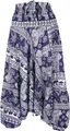Produktbild: Pluderhose mit Elefanten-Print, Overall, Jumpsuit, Haremshose, Pumphose, Aladinhose - Blau, Damen, Viskose, Hosen