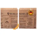Produktbild: Snacktaschen/Hamburgertaschen Snackbeutel Newspaper aus Kraftpapier Hamburger-Tüten, 2-seitig offen (braun, 5000)