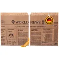 Produktbild: Snacktaschen/Hamburgertaschen Snackbeutel Newspaper aus Kraftpapier Hamburger-Tüten, 2-seitig offen (braun, 2000)