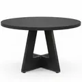 Produktbild: Runder Esstisch HOGA-XK00614X, 122,5 x 122,5 x 74,5 cm, schwarz – A