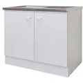 Produktbild: Flex-Well Classic Küchen-Komplettspüle 100 x 50 cm Speed Weiß mit Auflagespüle