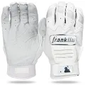 Produktbild: Franklin Sports CFX Pro Vollfarb-Chrom-Serie Schlaghandschuhe, CFX Pro Vollfarb-Chrom-Schlaghandschuhe, Weiß, Erwachsene, Größe L