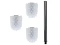 Produktbild: Daloual WC-Reinigungsbürste Ersatzbürstenköpfe Ø 6,5 cm inklusive Edelstahlgriff, Badezimmer, Gäste-WC, (Vorteils-Set, 4-tlg), Auswechselbarer Bürstenkopf, hochwertige Borsten, rostfrei, Edelstahl