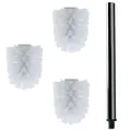 Produktbild: Daloual 3 x Ersatz Bürstenkopf  Weiß Griff 26 cm Toilettenbürste Klobürste